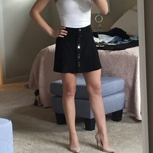 Faux suede mini skirt NWOT